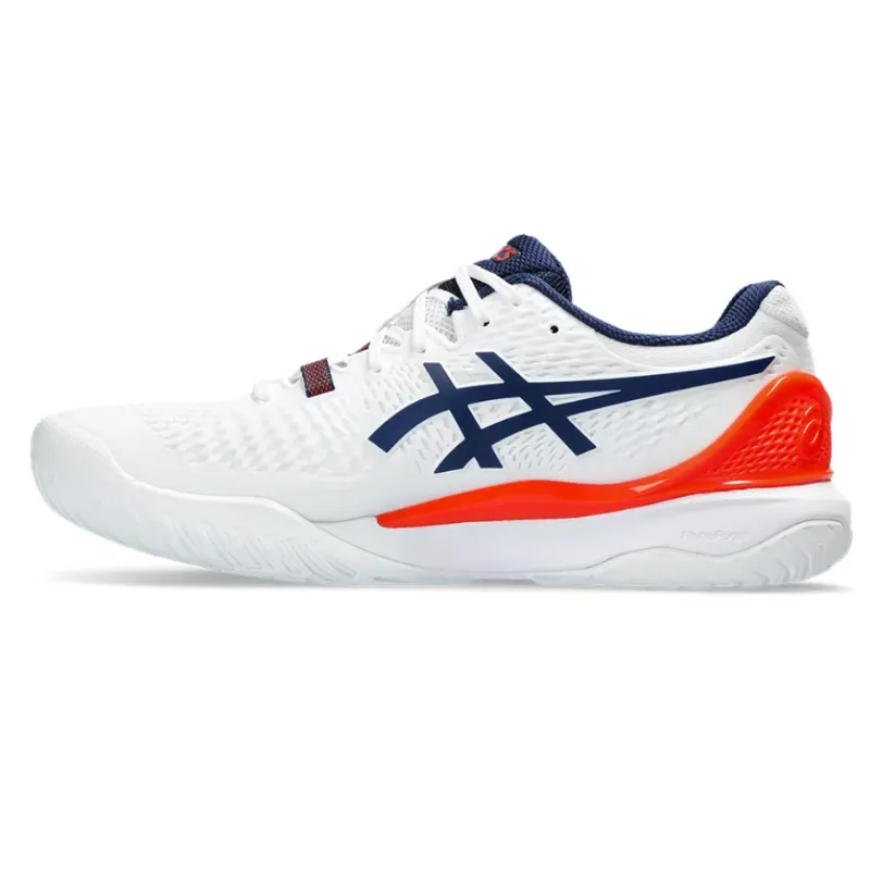 Asics Gel Resolution 9 White Blue Expance Men Tennis Shoes Motion Balance