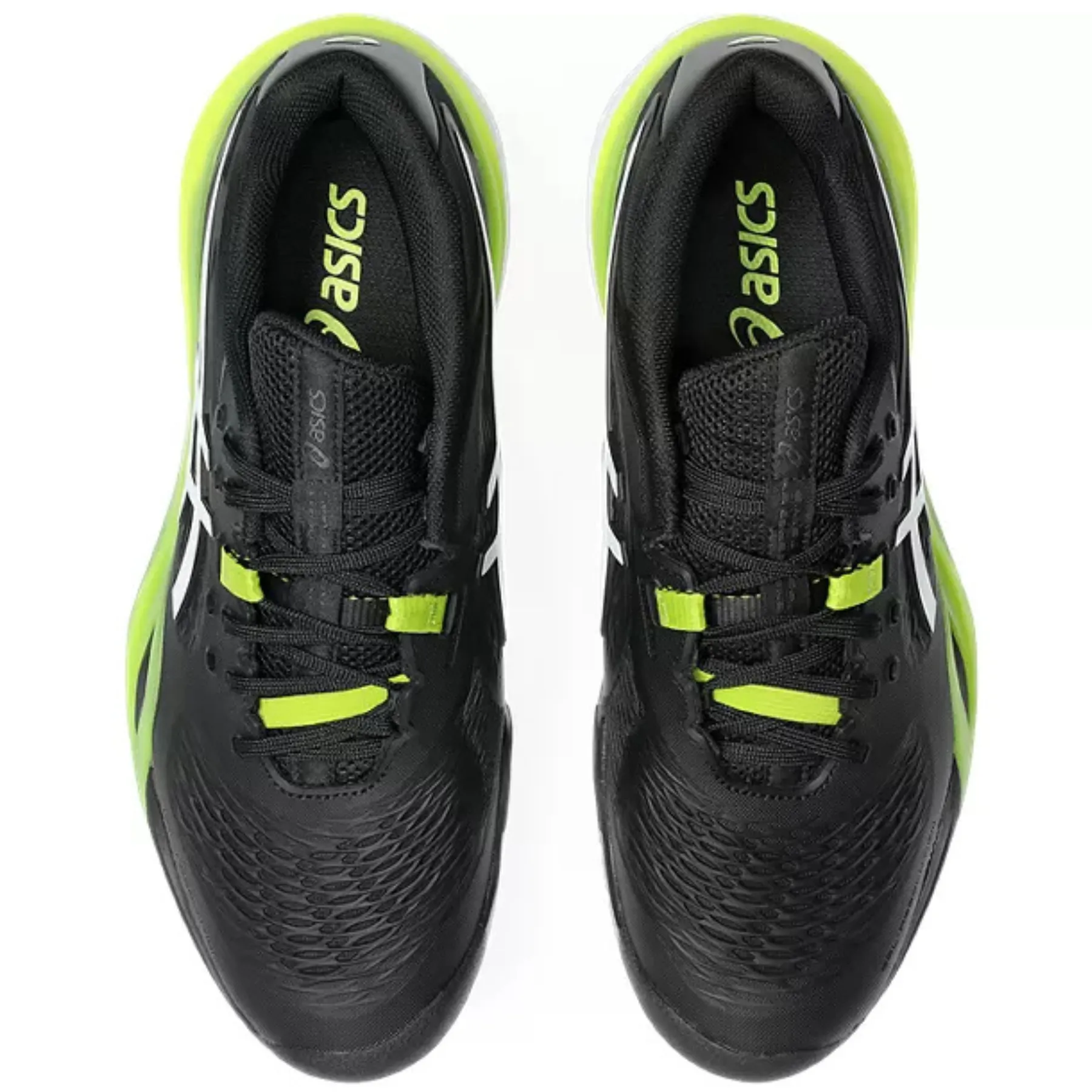 Form Fit Asics Gel Resolution X Hard Court Mens Tennis Shoes - Black/White