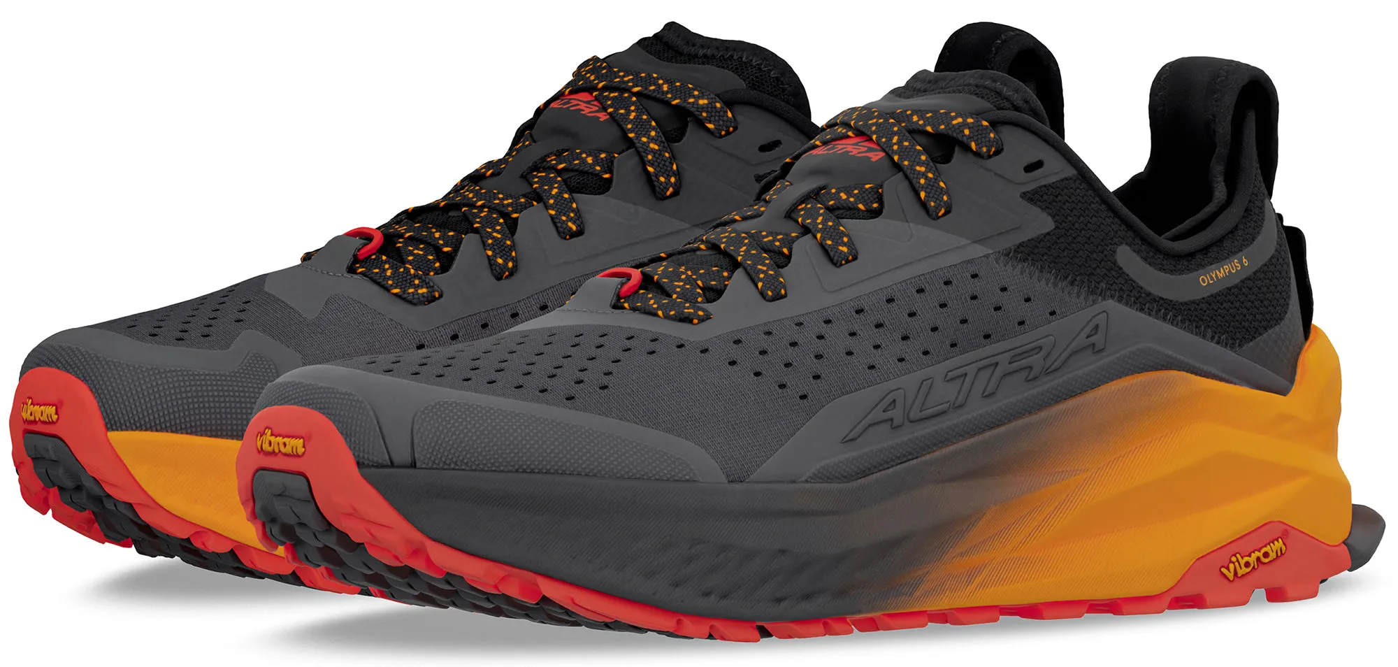 Push Workout Neutral design Altra Olympus 6 Mens Trail Running Shoes - Black