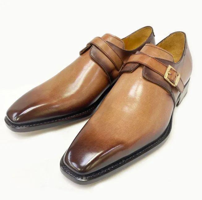 Ugo Vasare "Brooks" Monkstrap Shoe Walnut Best Man Outfit