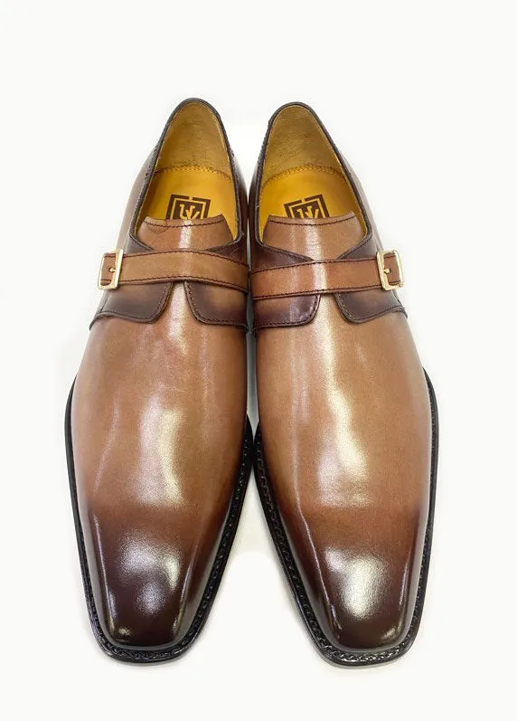 Formal Cruise Form Fit Ugo Vasare "Brooks" Monkstrap Shoe Walnut