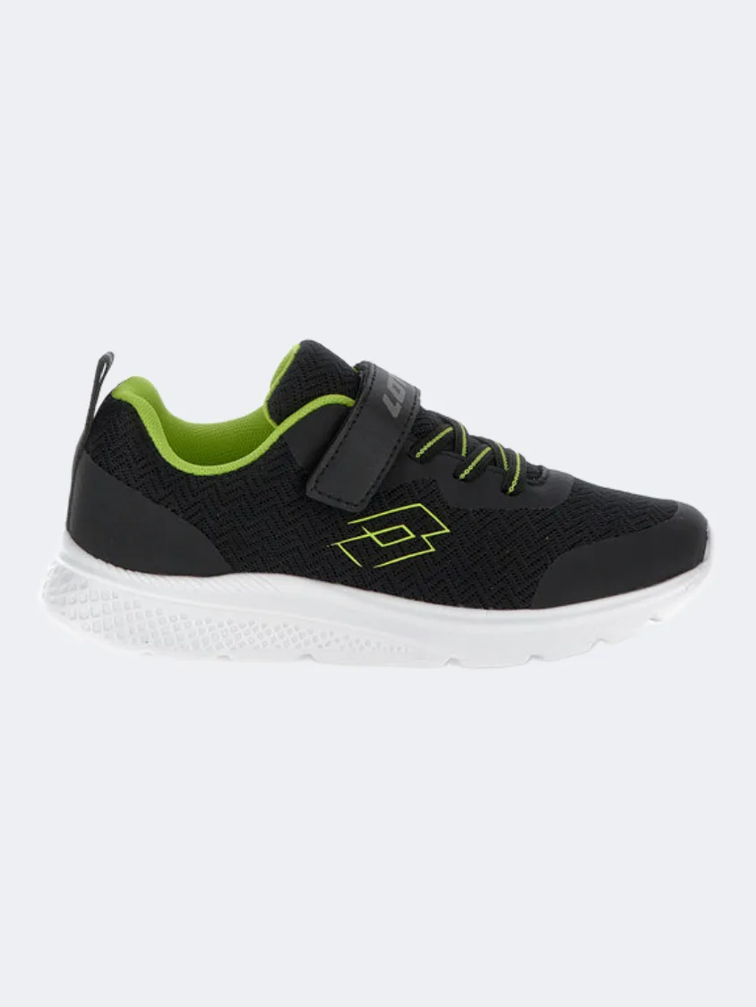 Stretchable Material Lotto Rider Amf Ps-Boys Lifestyle Shoes Black/Green