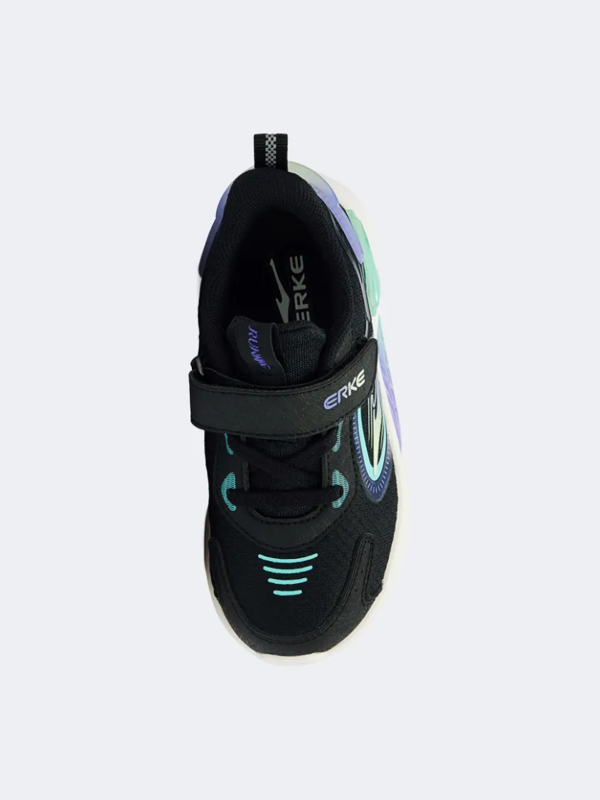 Erke Infant-Boys Running Shoes Black/Green soft pastel Star Shine