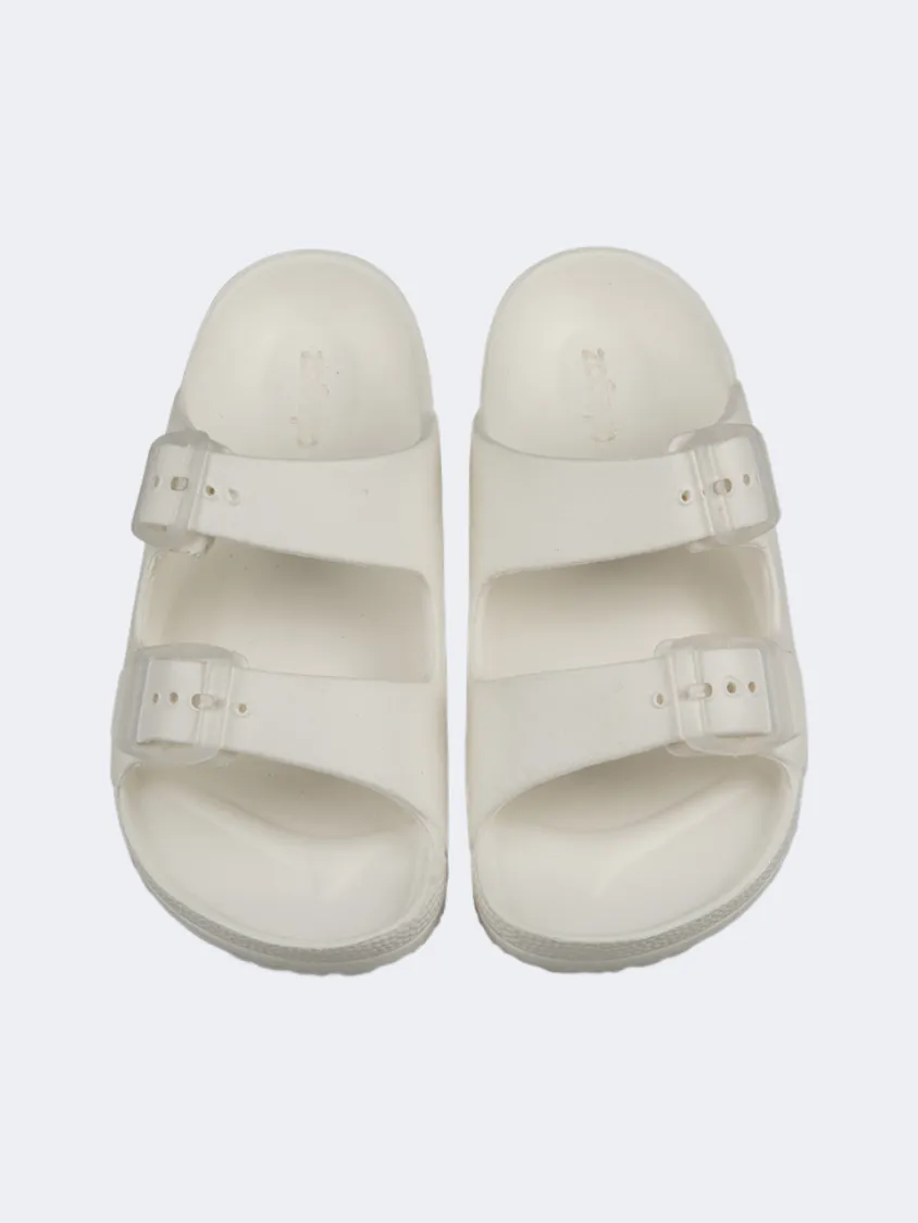 Breath Fresh Comfort Curve Oil And Gaz Chic Beach Kids Stripe Slide White