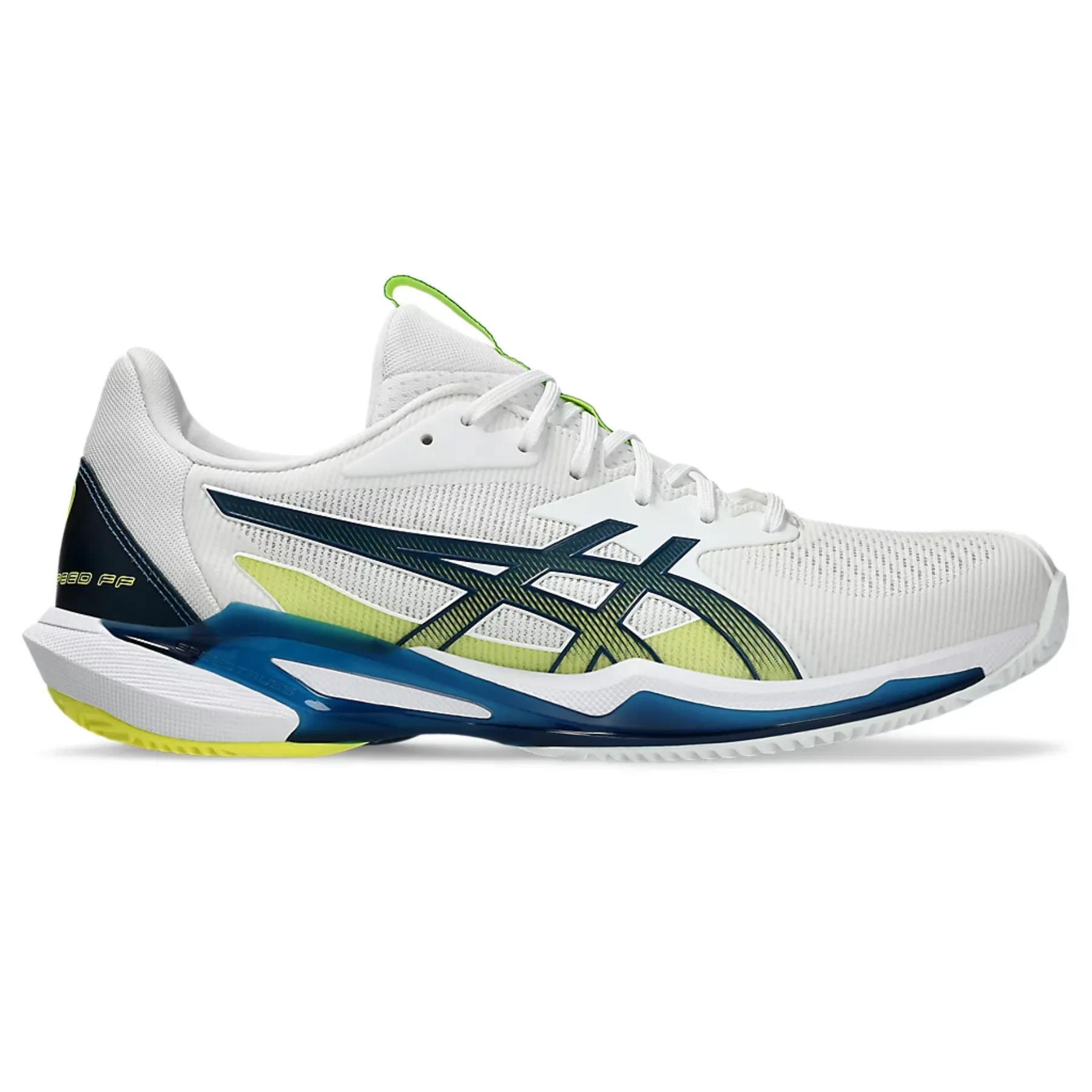 Asics Solution Speed FF 3 Clay Mens Tennis Shoes - White/Mako Blue Agility Support Soft Liner