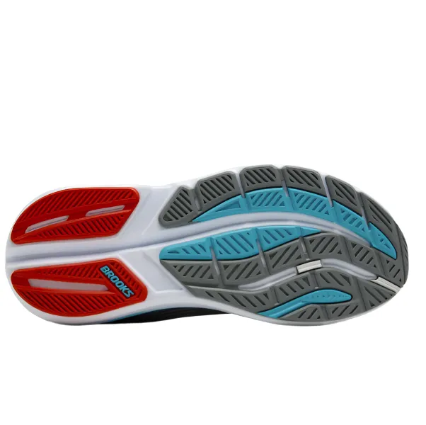 mesh - upper - material shoes Brooks Men's Ghost Max 3 Running Shoes in Primer Grey/Antarctica/Red AW25