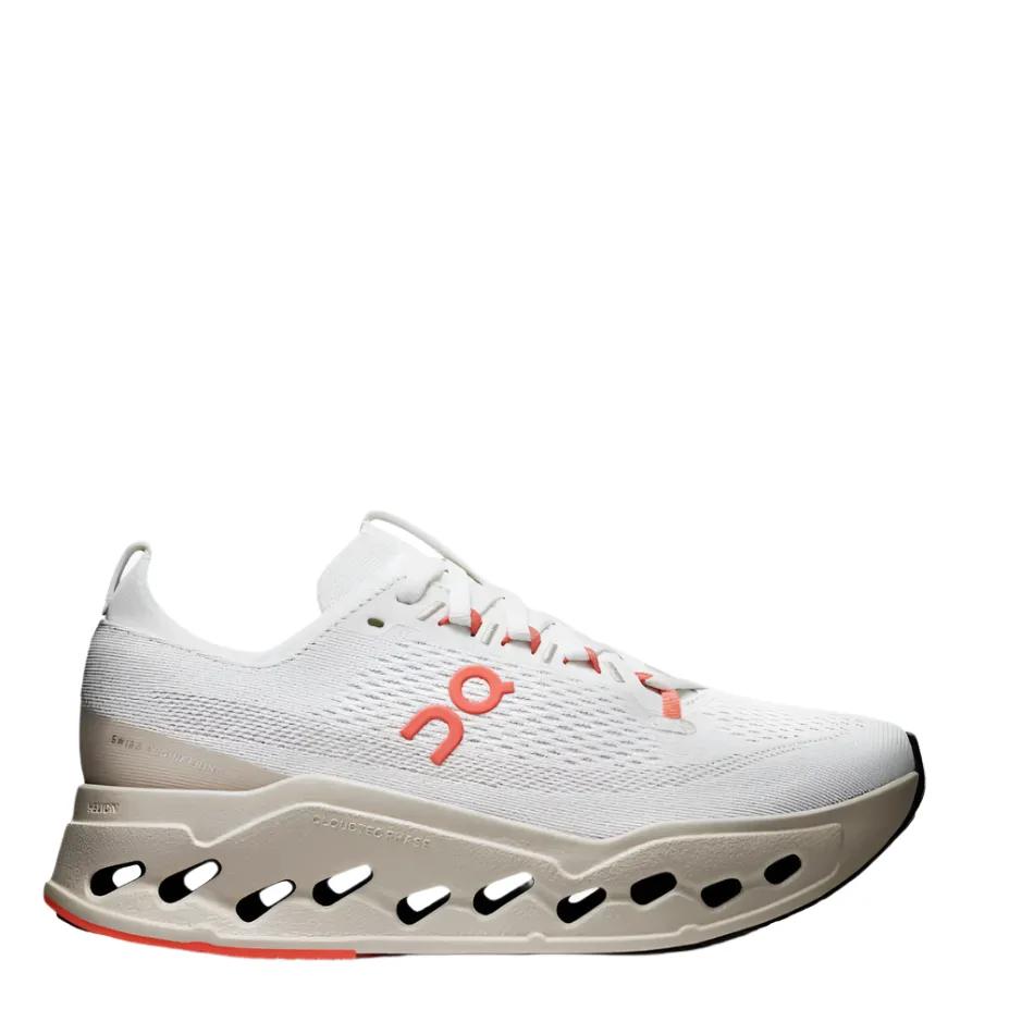 Robust desert - climate shoes On Women's Cloudsurfer Max Running Shoes in Ivory/Salmon AW25
