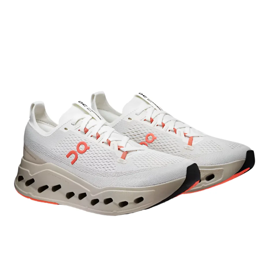 On Women's Cloudsurfer Max Running Shoes in Ivory/Salmon AW25 high-end