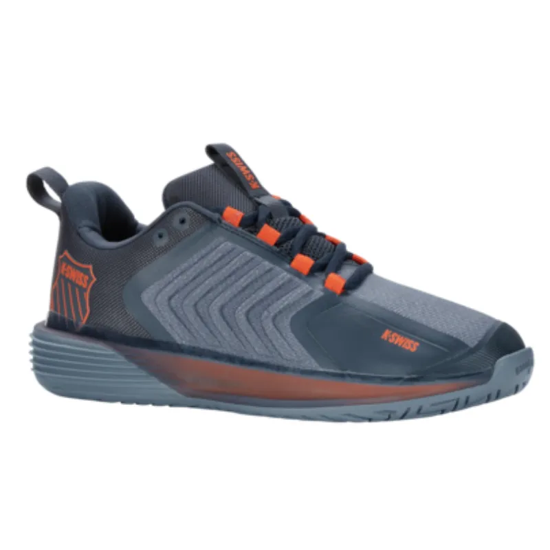 K Swiss Ultrashot AC 3 Men Tennis Shoes - Orion Blue/Windward Blue/Scarlet Ibis Velcro Closure Step Cushion