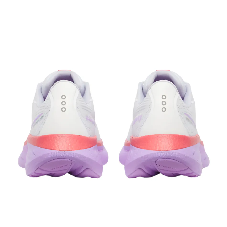 Saucony Women's Ride 18 Running Shoes in White/Coral - Online Exclusive Muddy - trail running