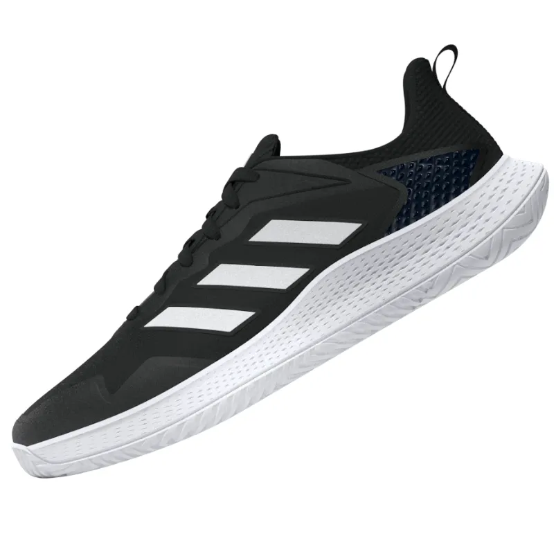 Adidas Defiant Speed Mens Tennis Shoes - Core Black / White / Grey Four Lace Up Design Comfortable