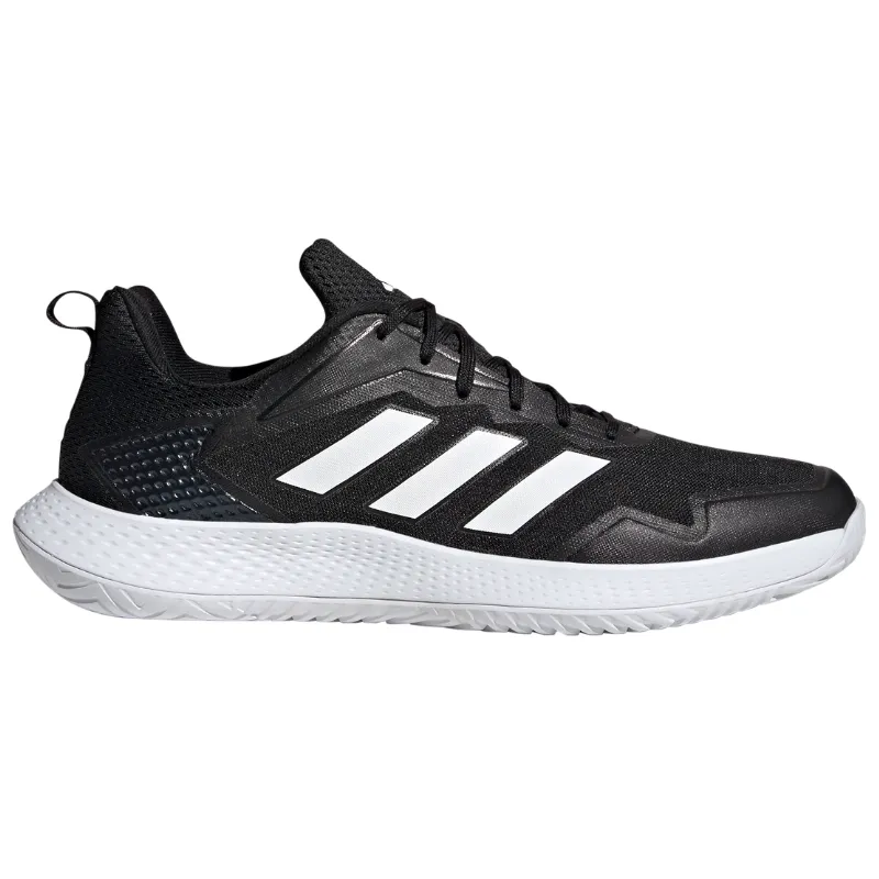 Foot alignment Adidas Defiant Speed Mens Tennis Shoes - Core Black / White / Grey Four