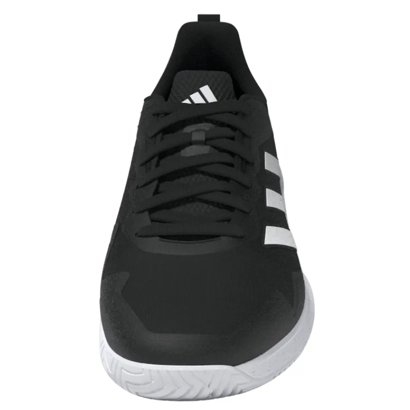 High Top Adidas Defiant Speed Mens Tennis Shoes - Core Black / White / Grey Four