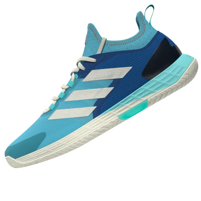 Competitive Players Recreational Use Adidas Adizero Ubersonic 4.1  Men Tennis Shoes - Turquoise / Light Aqua / Off White