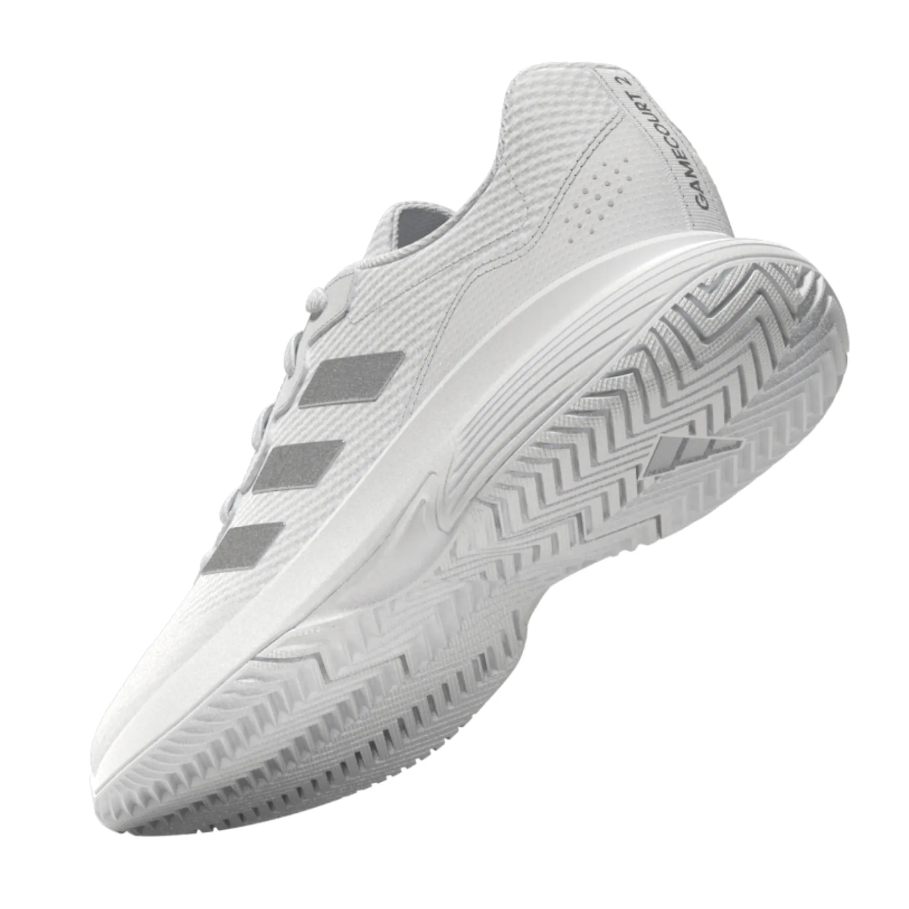 Lightweight Upper Adidas Performance Game Court 2.0  Womens Tennis Shoes - Footwear White/Silver Metallic