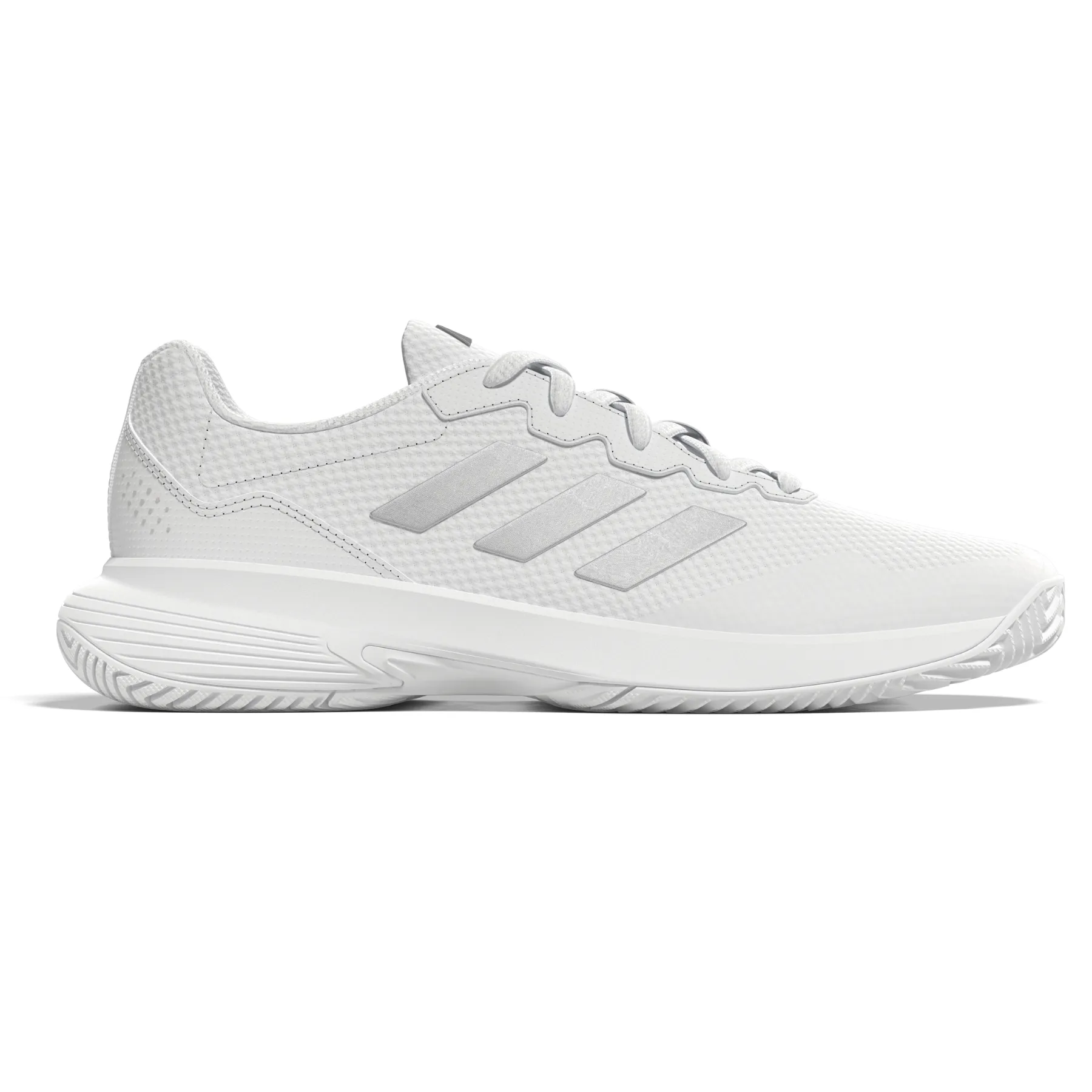 Adidas Performance Game Court 2.0  Womens Tennis Shoes - Footwear White/Silver Metallic Workout Ready Functional Wear