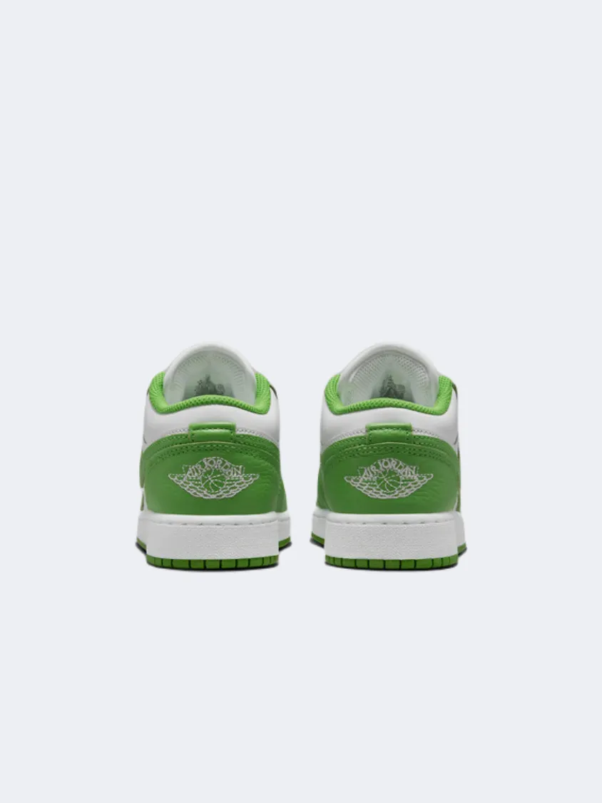 Canvas Smooth ride Nike Air Jordan 1 Se Gs-Boys Lifestyle Shoes White/Chlorophyll