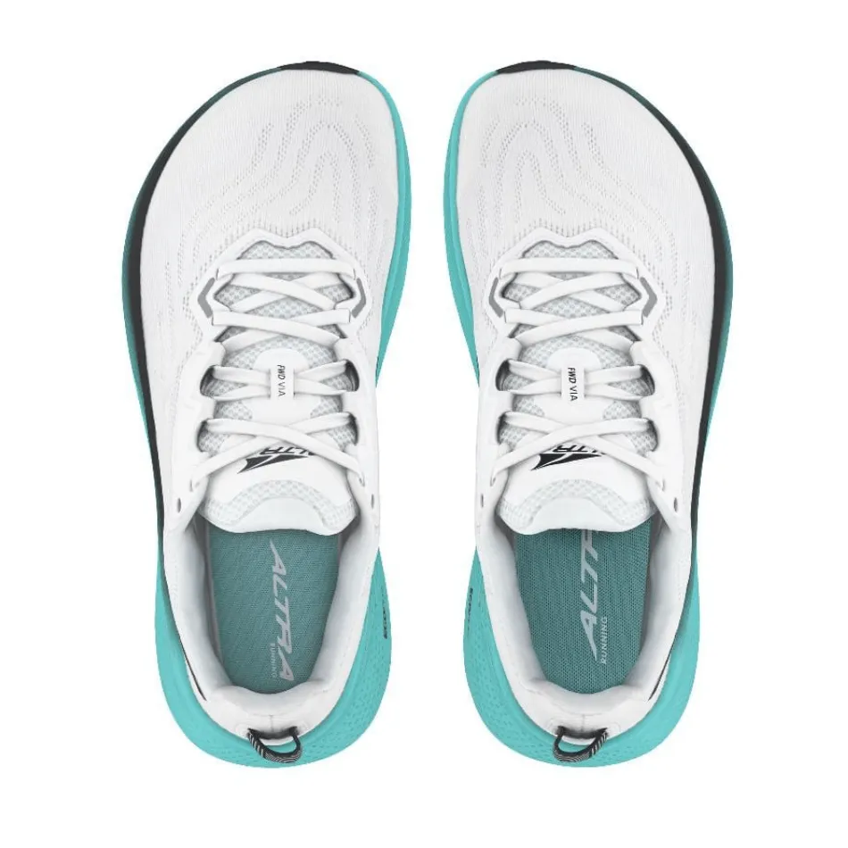 Altra Women's FWD Via Running Shoes in White/Green SS25 bold - patterns - style shoes