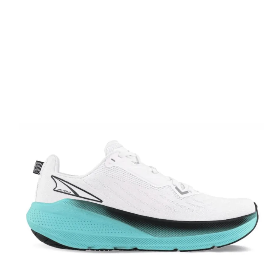 Hill training Altra Women's FWD Via Running Shoes in White/Green SS25
