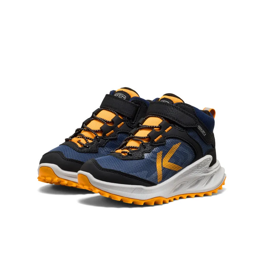 Support Layer Little Kids' Zionic Waterproof Boot  |  Naval Academy/Bright Marigold