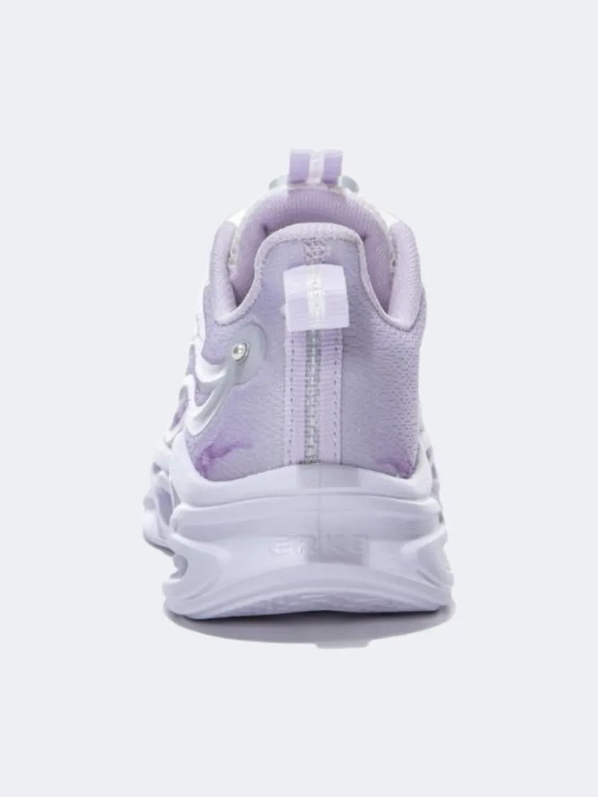 Erke Kids-Girls Running Shoes Thistle/White Denim Cool