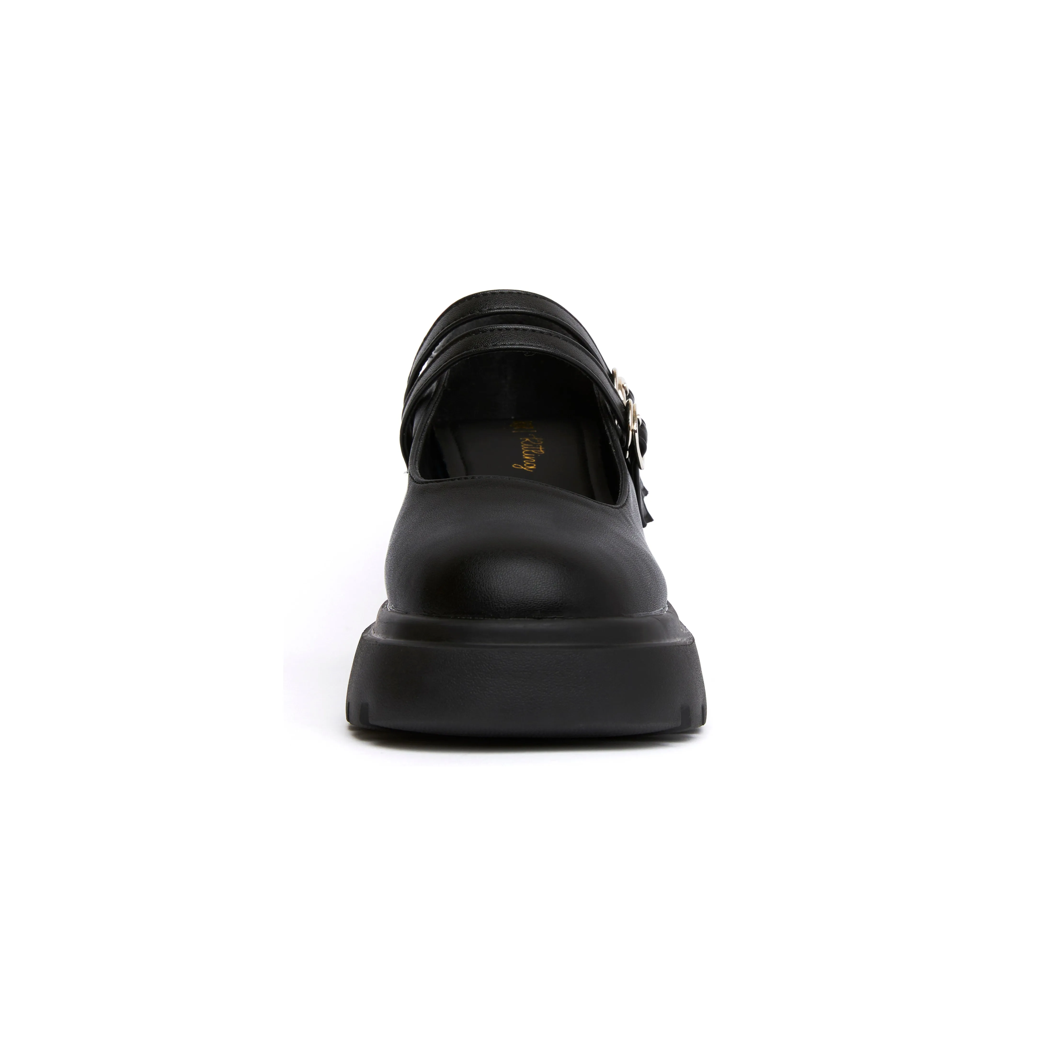 Abrasion resistant Ribbon Chunky Loafers - Black (BLK)