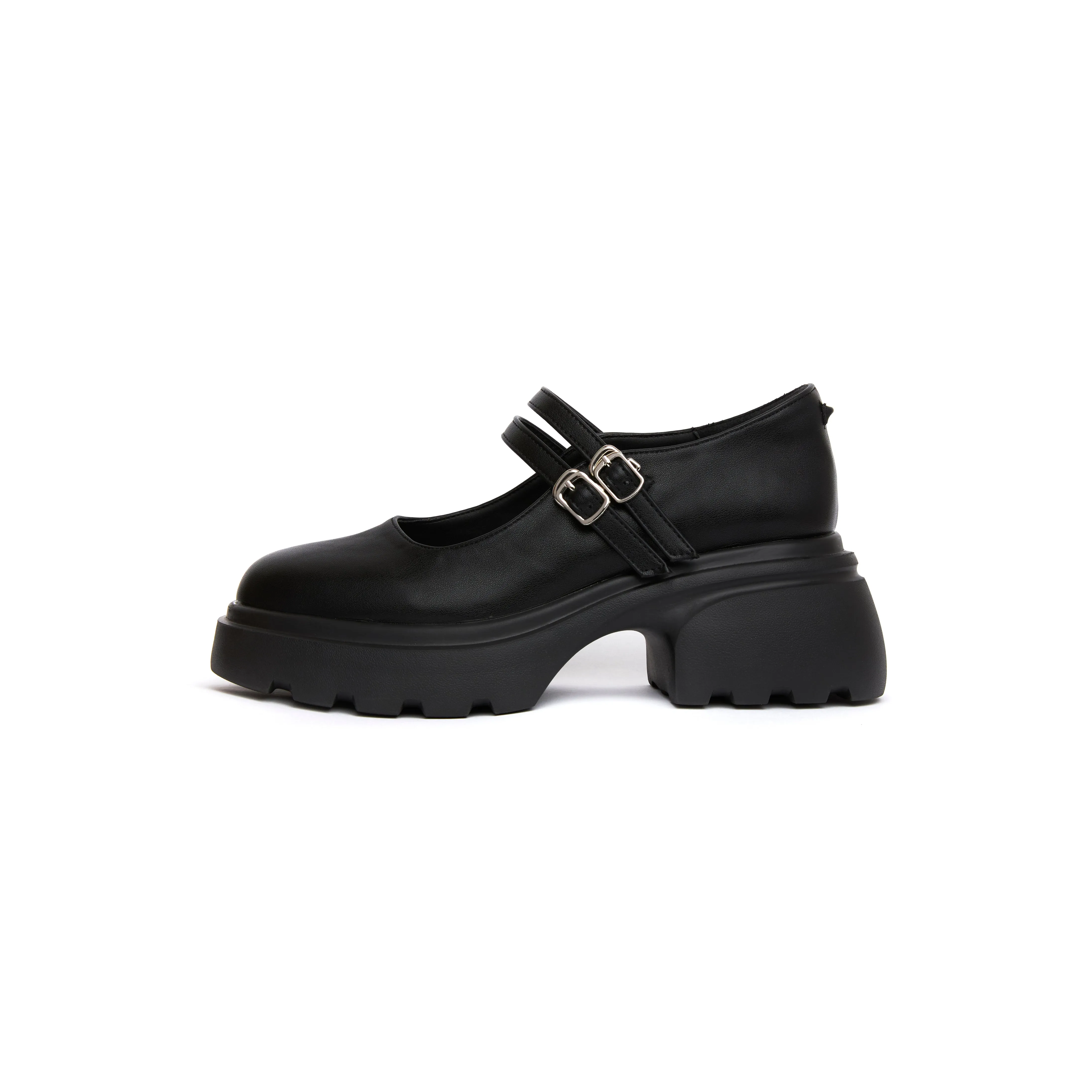 Practical Everyday Shoes Ribbon Chunky Loafers - Black (BLK)
