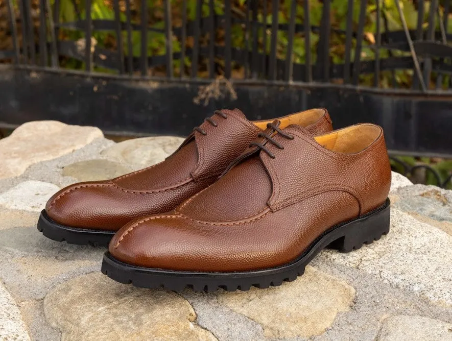 Elastic Sling Ugo Vasare "Jayden" Pebble Grain Oxford-Tan