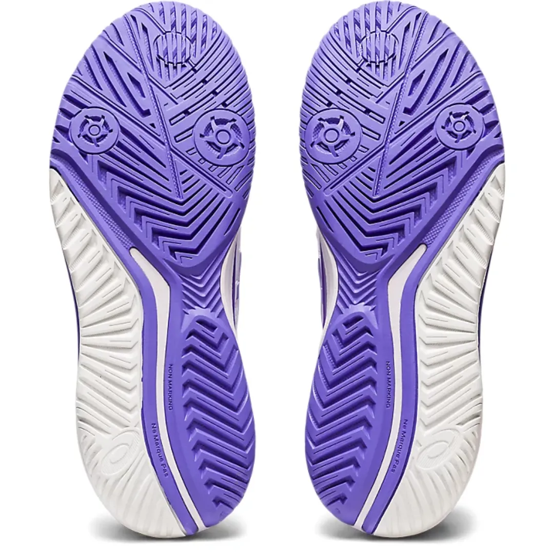 Asics Women Gel Resolution 9 Tennis Shoes - White/Amethyst Lightweight Design lace up closure