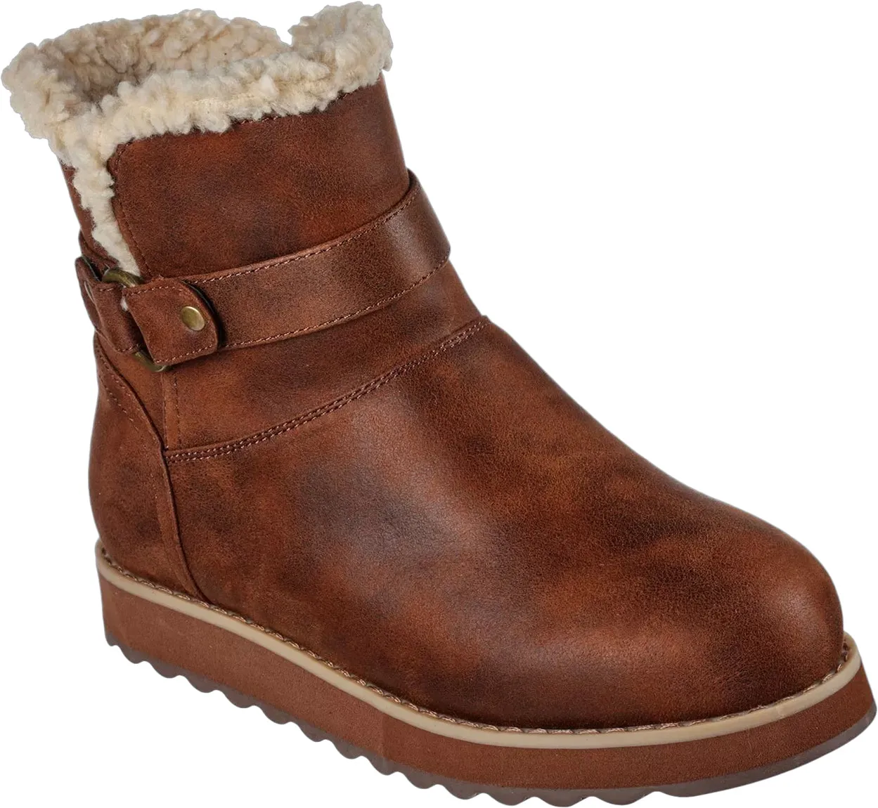 Skechers Keepsake 2.0 WIDE FIT Womens Walking Boot - Brown Durable Traction