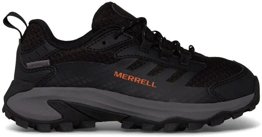 Merrell Moab Speed 2 Waterproof Junior Walking Shoes - Black All Season Outdoor Trekking Comfort