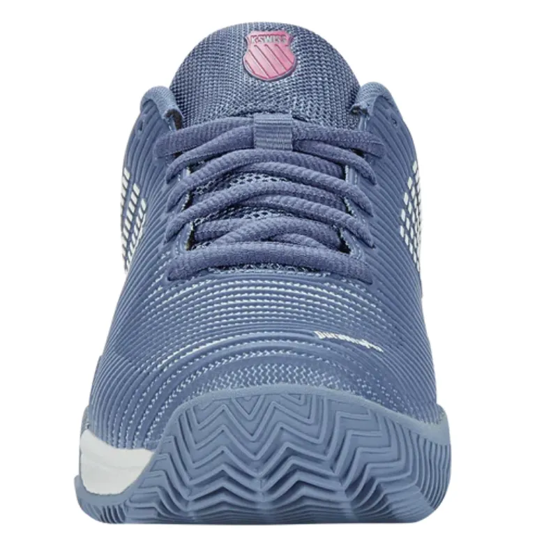 Quick Movement K Swiss Hypercourt AC Express 2 Hardcourt Womens Tennis Shoes - Infinity / Blue Blush / Carmine Rose