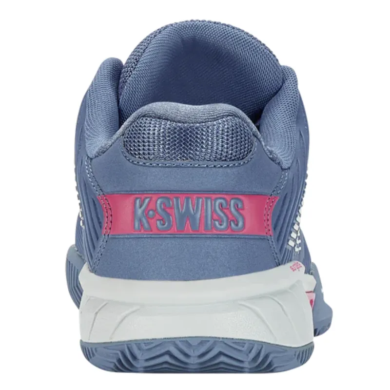 Quick Movement footbed comfort K Swiss Hypercourt AC Express 2 Hardcourt Womens Tennis Shoes - Infinity / Blue Blush / Carmine Rose