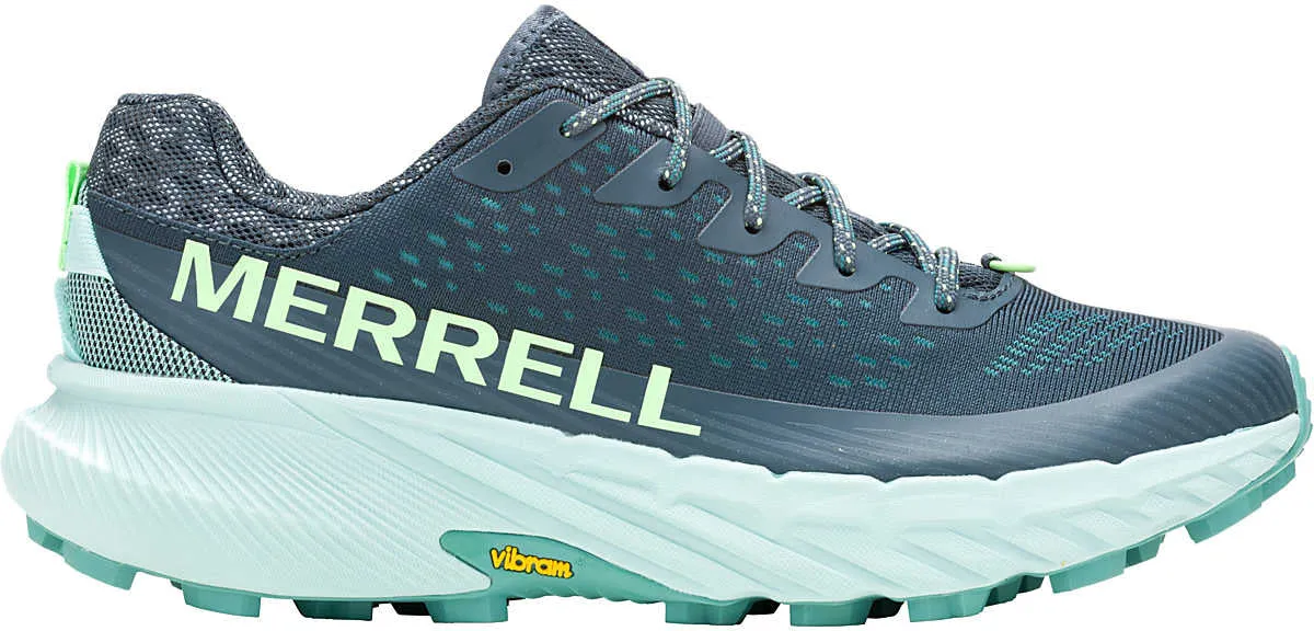 Merrell Agility Peak 5 Mens Trail Running Shoes - Grey Cool Mesh Bounce Sole
