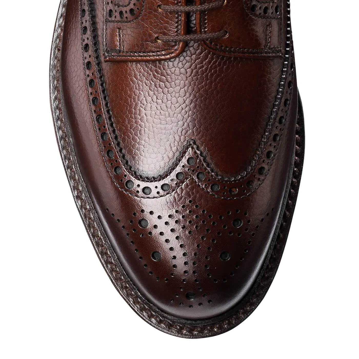 Pembroke Dark Brown Scotch Grain Minimal Slim Fit