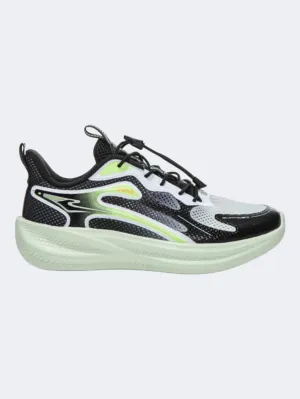 Snow Grip Erke Kids-Boys Running Shoes Black/White