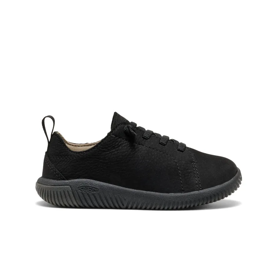 Little Kids' KNX Leather Sneaker  |  Triple Black Soul Walk