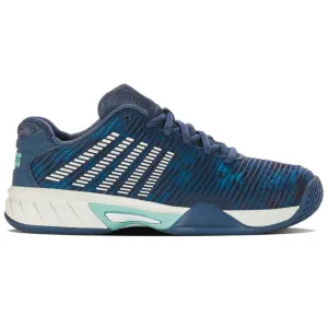 Sport Footwear College students K Swiss Hypercourt Express 2 Indian Teal/Star White Junior Tennis Shoes
