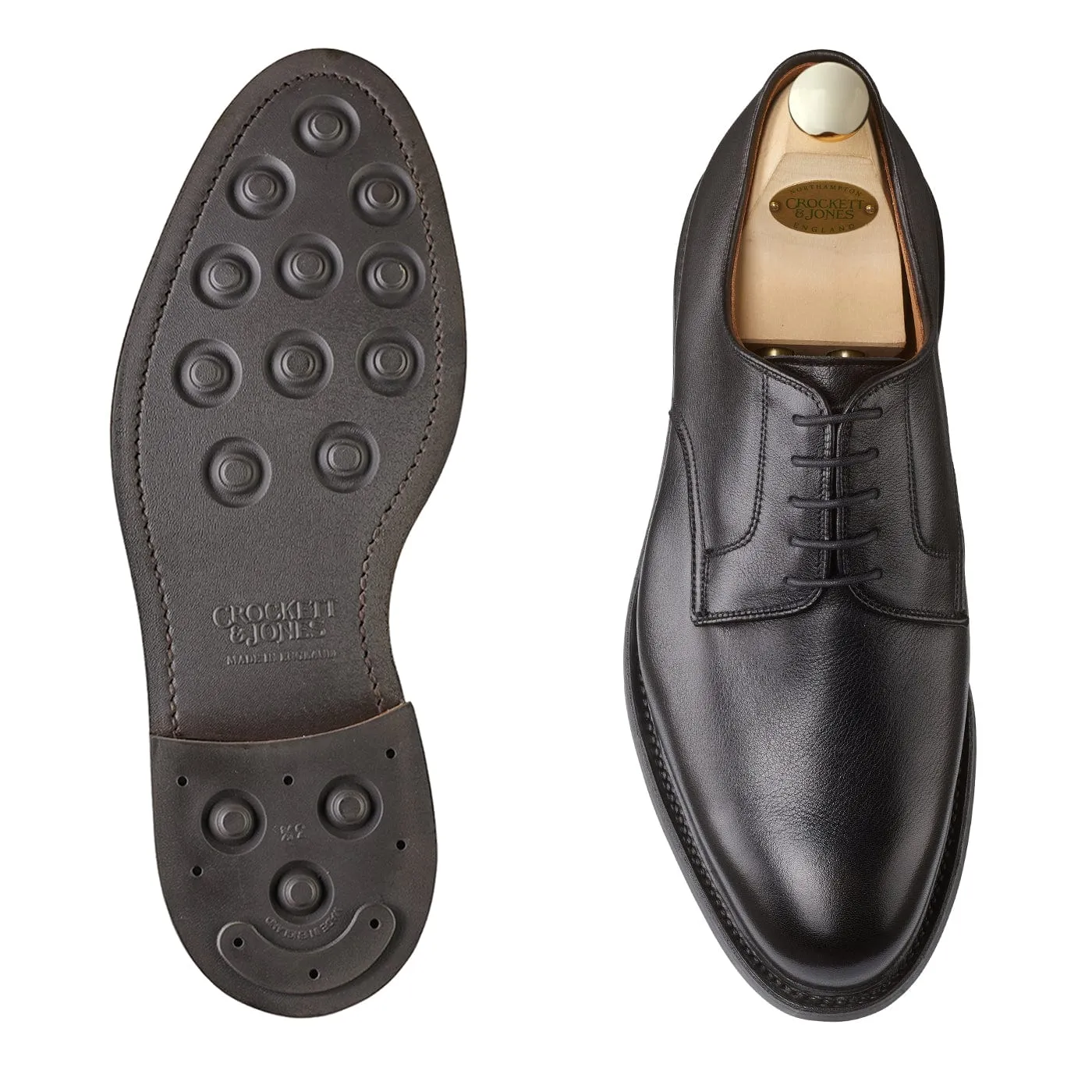 Sleek Texture All Weather Shoes Grasmere Black Milled Calf