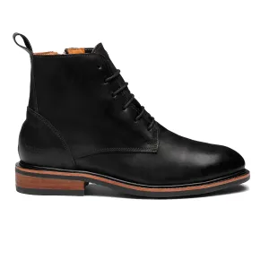 Modern Twist Trendy Footwear WOMEN STEEL TOE BOOT ELISE BLACK