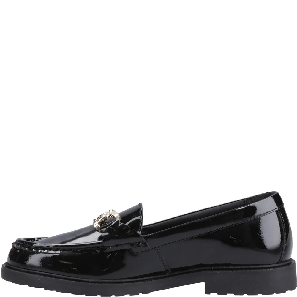 Black Verity Patent Snaffle Loafers Easy Walk