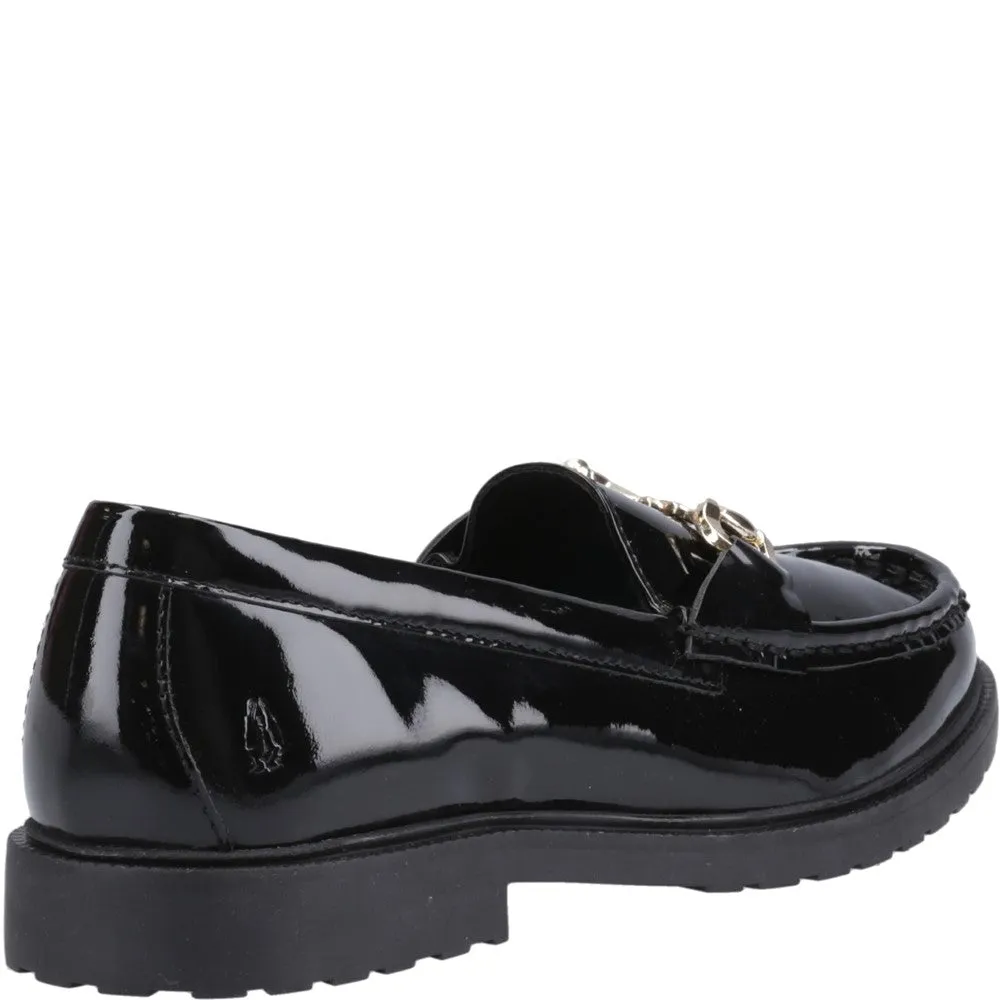 Smooth Lane Black Verity Patent Snaffle Loafers