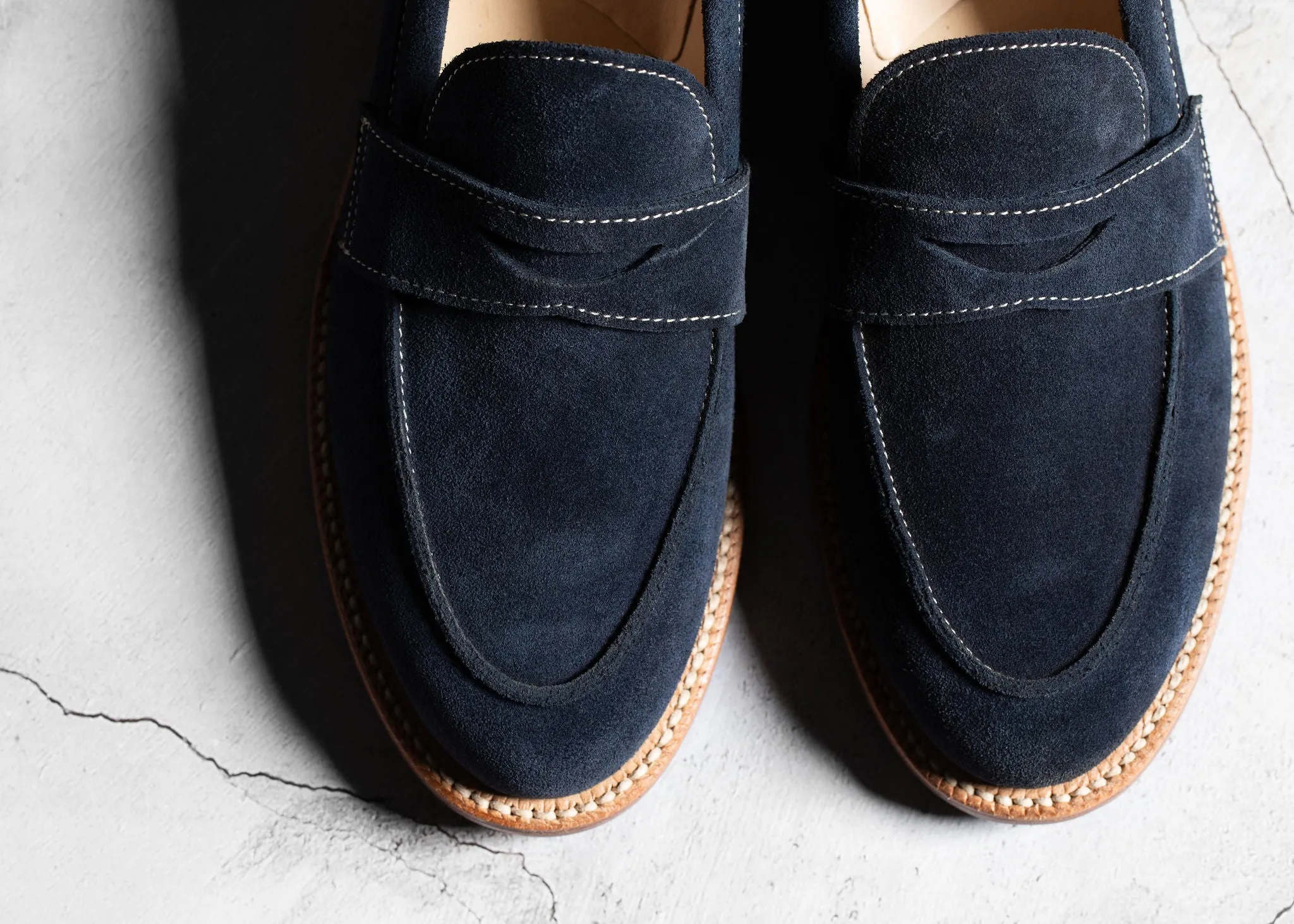 Versatile Walking Shoes Fashion Blogger Clara Penny Loafer Midnight Suede