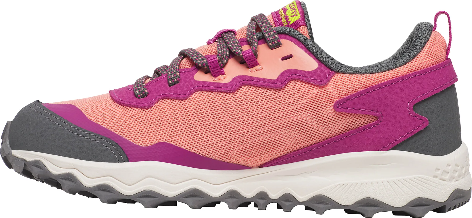 Saucony Peregrine KDZ Shield Junior Trail Running Shoes - Pink Insole Layer Long Lasting