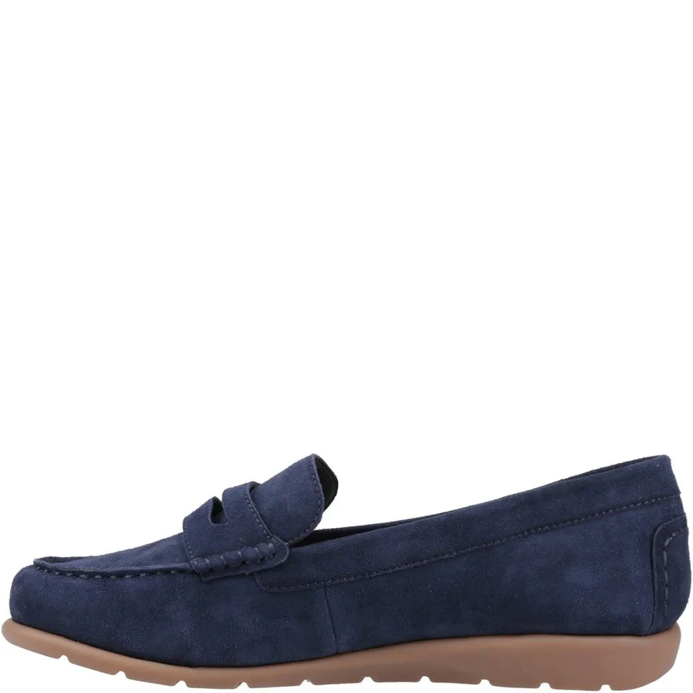 Practical Comfort Shoes Flexible Navy Shelby Suede Loafers