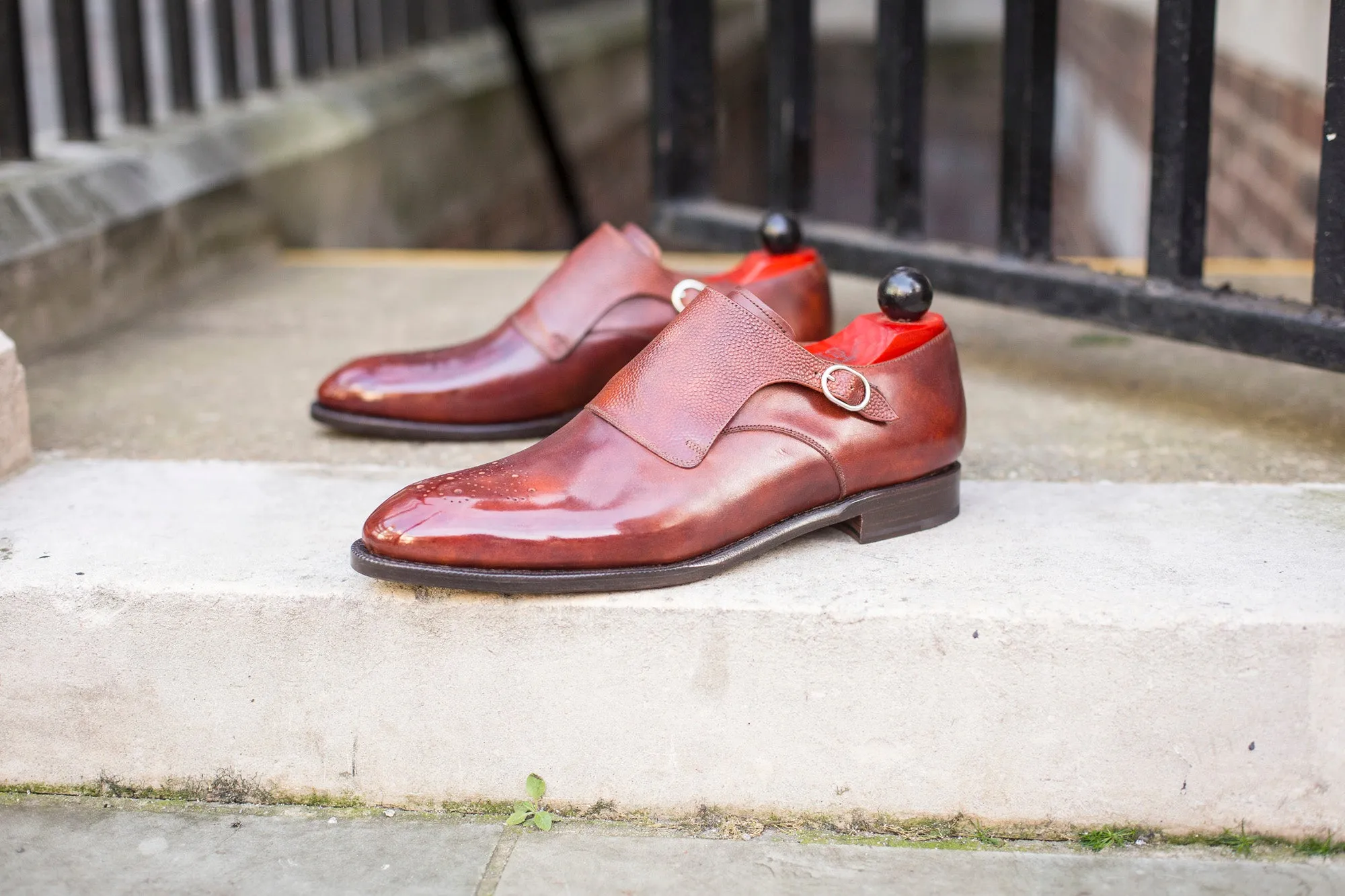 Corliss - MTO - Gold Museum Calf / Gold Museum Grain - NGT Last - Single Leather Sole Sturdy Shade Wind Safe