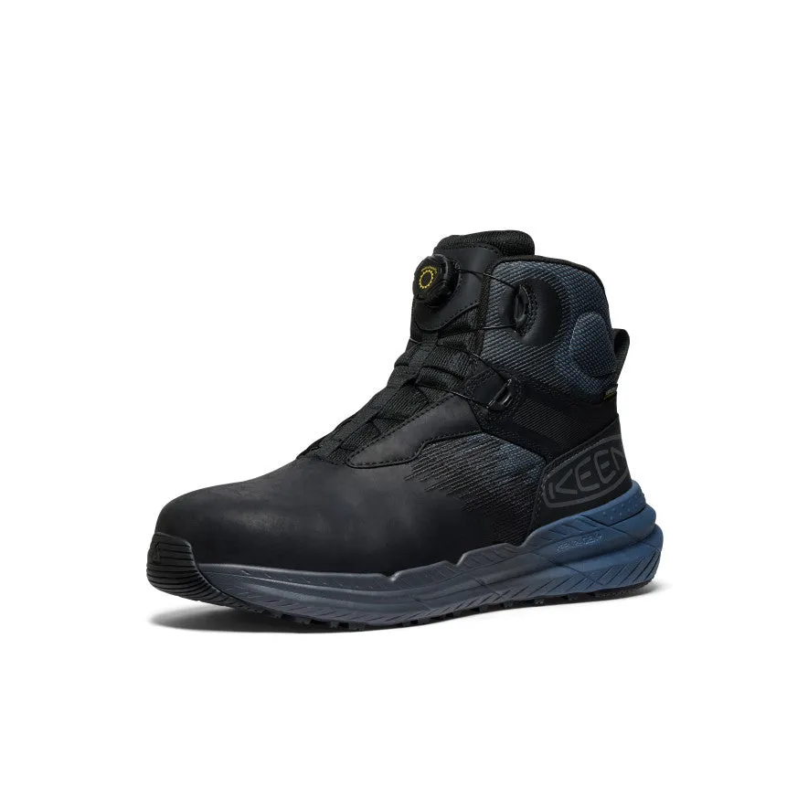 Mono Style Curve Hug Men's Snapline RF Waterproof Boot (Carbon Toe)  |  Vintage Indigo/Black