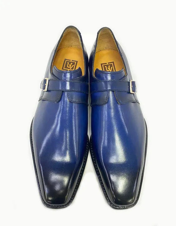 Ugo Vasare "Brooks" Monkstrap Shoe Navy Icon Edge