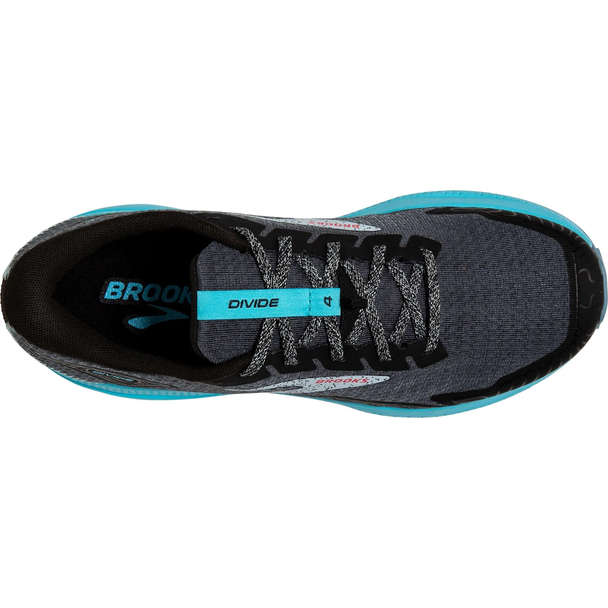 Seamless Stitching Brooks Divide 4 Womens Trail Running Shoes - Black