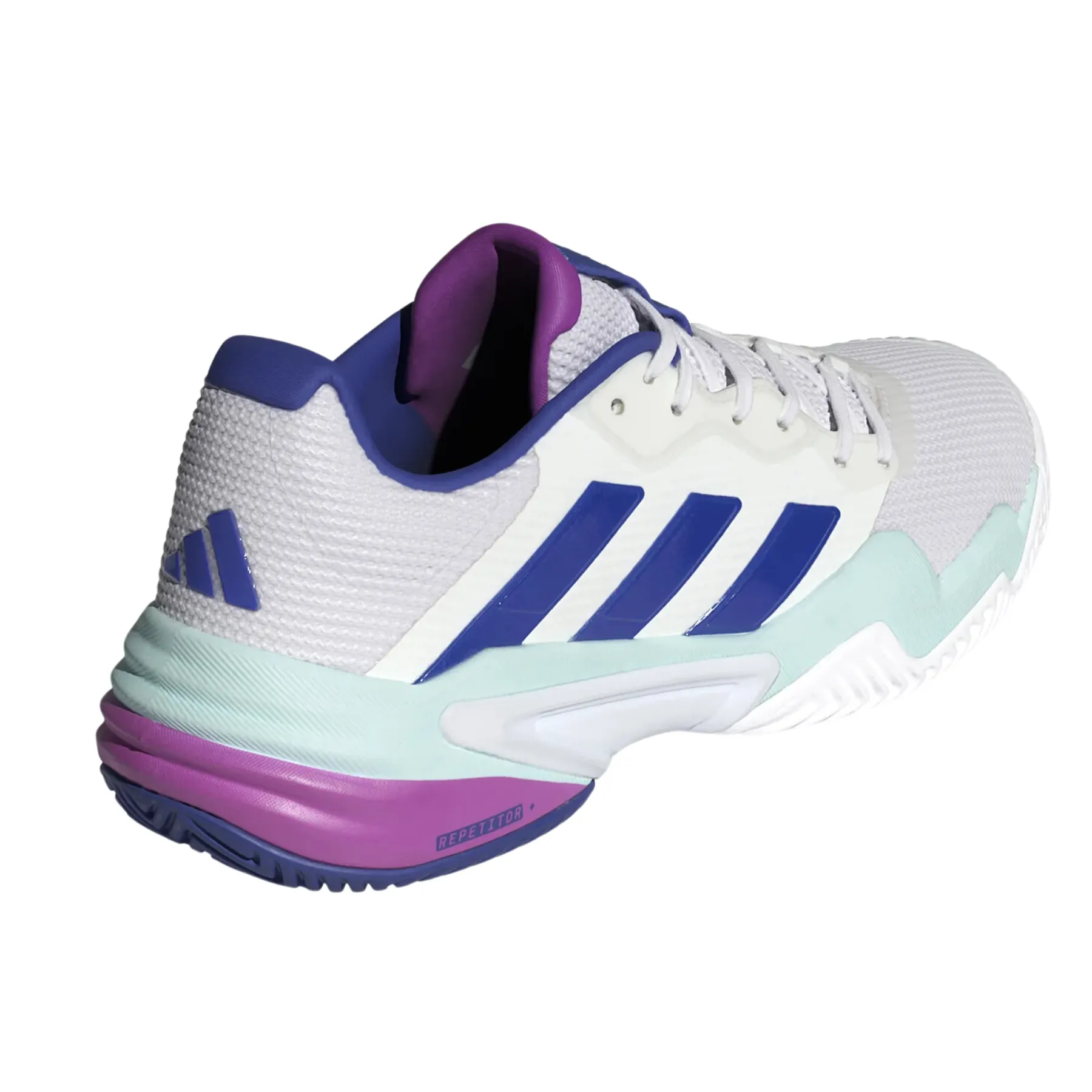 Versatile Fit Canvas Upper Adidas Barricade 13 Men Tennis Shoes - White/LUCBLU/SEFLAQ